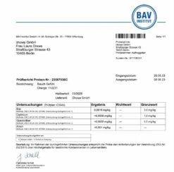 BAUCH GEFÜHL 9 BAUCH GEFÜHL -Eclat Naturel Geschaft BAV Pruefbericht XbyX Bauch Gefuehl