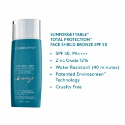 Sunforgettable® Total Protection™ Face Shield Bronze SPF 50 -Eclat Naturel Geschaft TP AltImage Updates faceshieldbronze